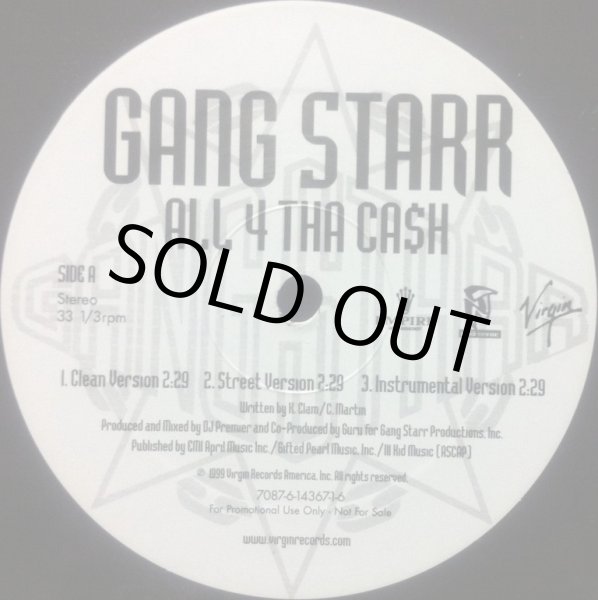 画像1: GANG STARR / ALL 4 THA CASH (1)