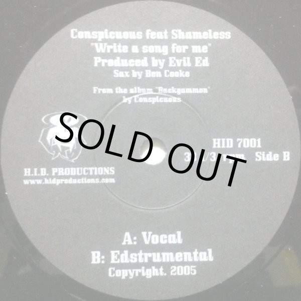 画像2: CONSPICUOUS / WRITE A SONG FOR ME (2)