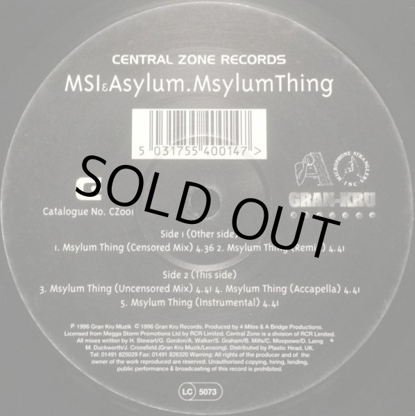 画像1: MSI & ASYLUM / MSYLUM THING (1)