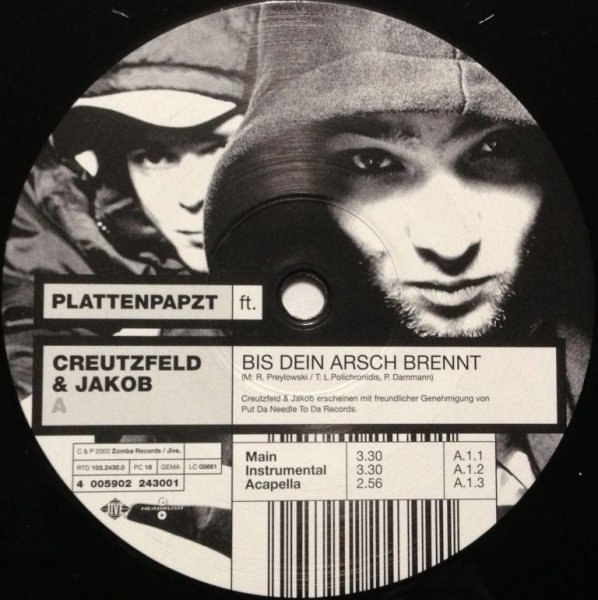 画像1: PLATTENPAPZT / BIS DEIN ARSCH BRENNT (1)