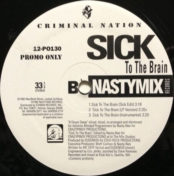 画像2: CRIMINAL NATION / 6 DOWN DEEP (2)