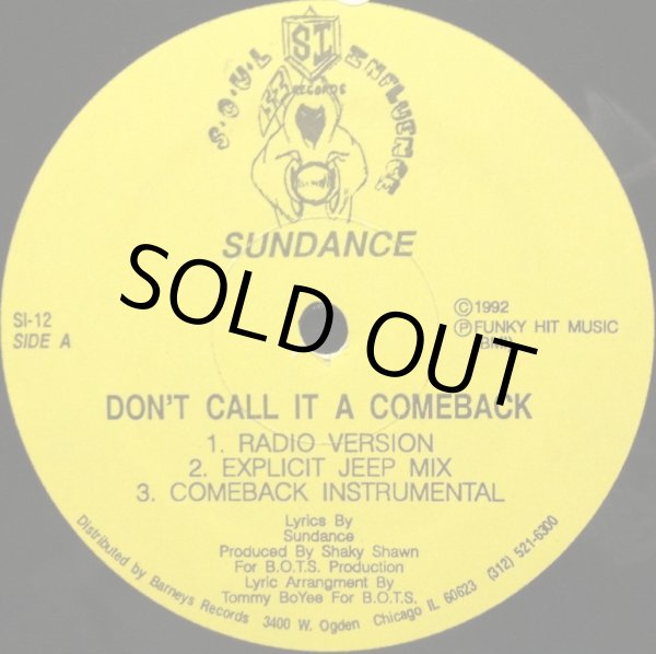 画像1: SUNDANCE / DON'T CALL IT A COMEBACK (1)