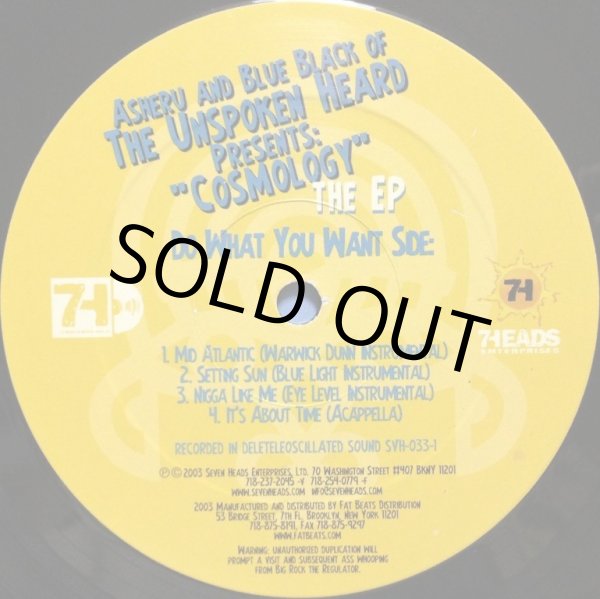 画像2: UNSPOKEN HEARD, THE / COSMOLOGY EP (RE) (2)