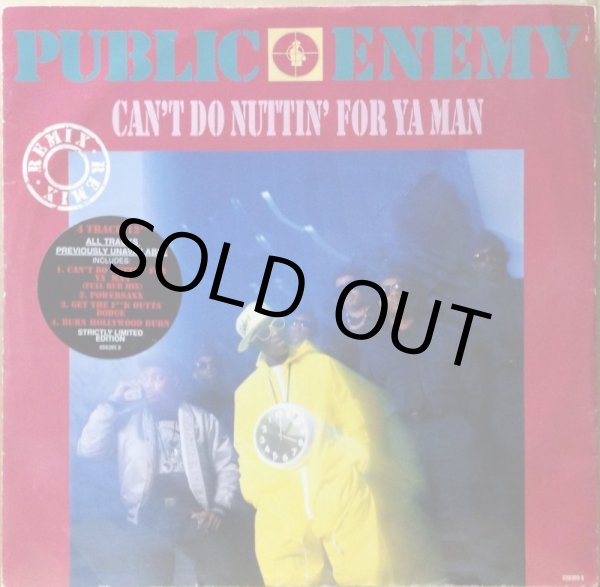 画像1: PUBLIC ENEMY / CAN'T DO NUTTIN' FOR YA MAN REMIX (UK -RED-) (1)
