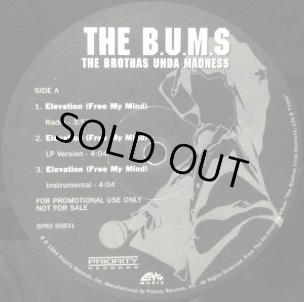 画像1: B.U.M.S. (THE BROTHAS UNDA MADNESS), THE / ELEVATION (FREE MY MIND) (1)