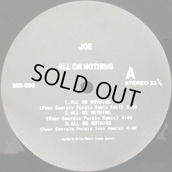 画像1: JOE / ALL OR NOTHING -THE POOR GEORGIE PORGIE REMIXES- (RE) (1)