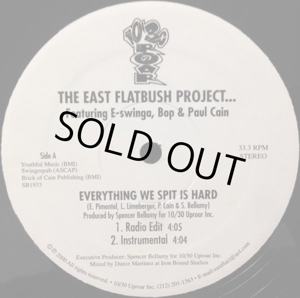 画像1: EAST FLATBUSH PROJECT / EVERYTHING WE SPIT IS HARD (1)