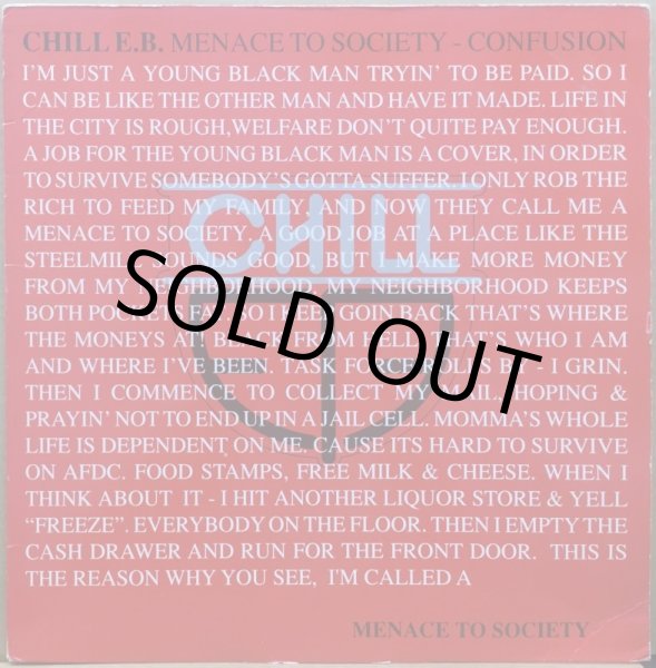 画像1: CHILL E.B. / MENACE TO SOCIETY (1)