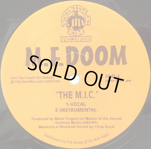 画像1: M.F. DOOM / THE M.I.C. (1)