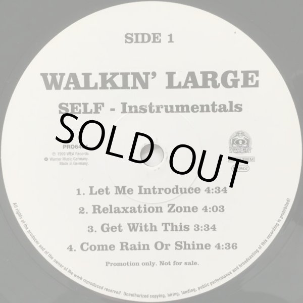 画像1: WALKIN' LARGE / SELF (INSTRUMENTALS) (1)
