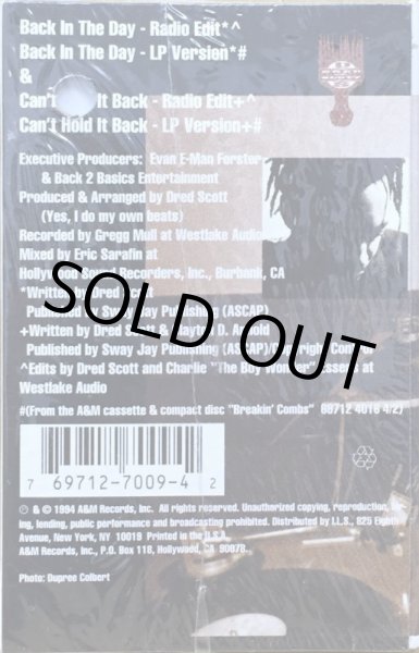 画像2: DRED SCOTT / BACK IN THE DAY (CASSETTE) (2)