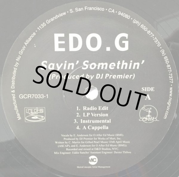 画像1: EDO.G / SAYIN' SOMETHIN' (1)