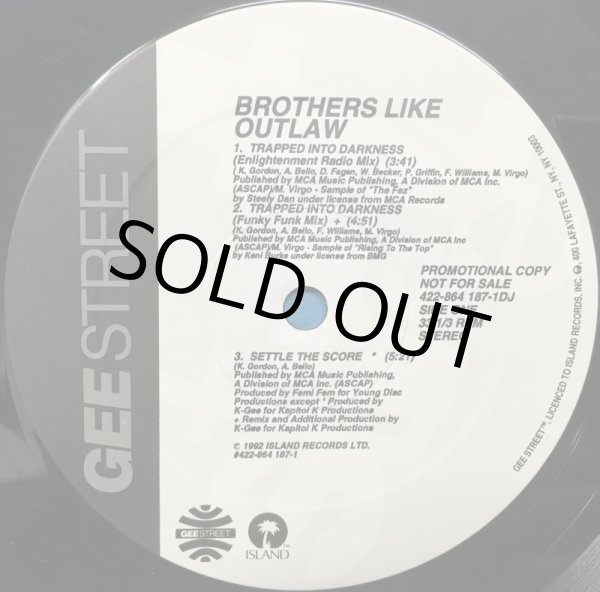 画像2: BROTHERS LIKE OUTLAW / TRAPPED INTO DARKNESS (2)
