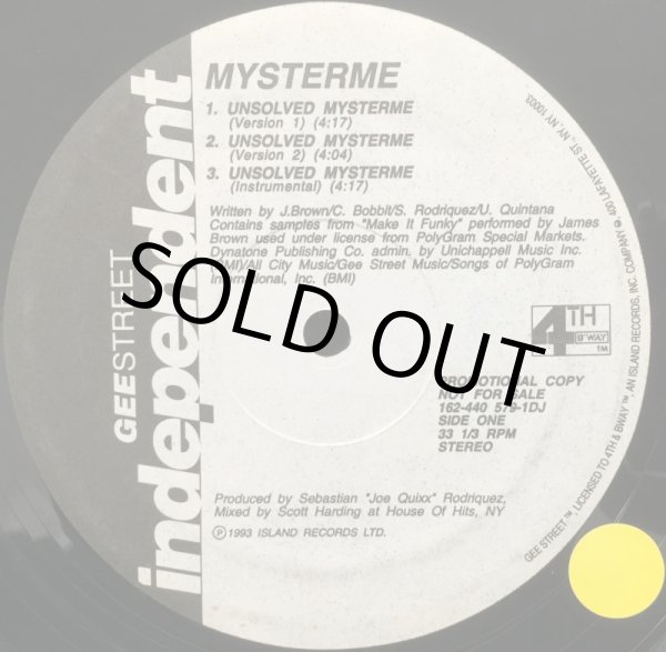 画像2: MYSTERME & DJ 20/20 / UNSOLVED MYSTERME (PROMO) (2)