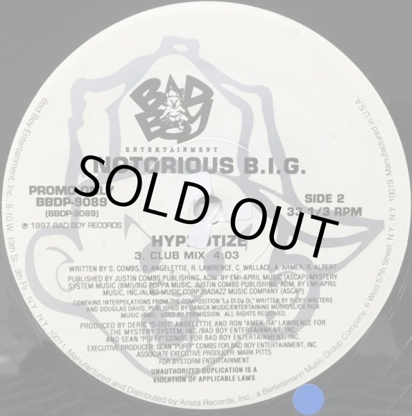 画像2: NOTORIOUS B.I.G. / HYPNOTIZE (PROMO) (2)