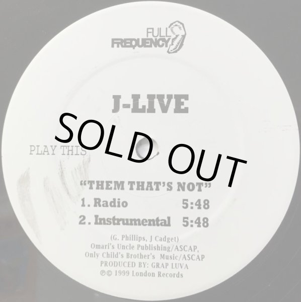 画像1: J-LIVE / THEM THAT'S NOT (RE) (1)