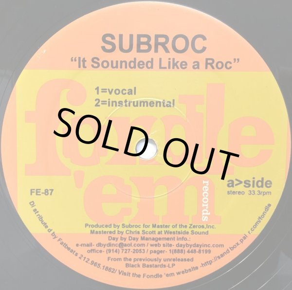 画像1: SUBROC・KMD / IT SOUNDED LIKE A ROC (1)