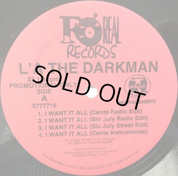 画像1: L'A THE DARKMAN / I WANT IT ALL (1)