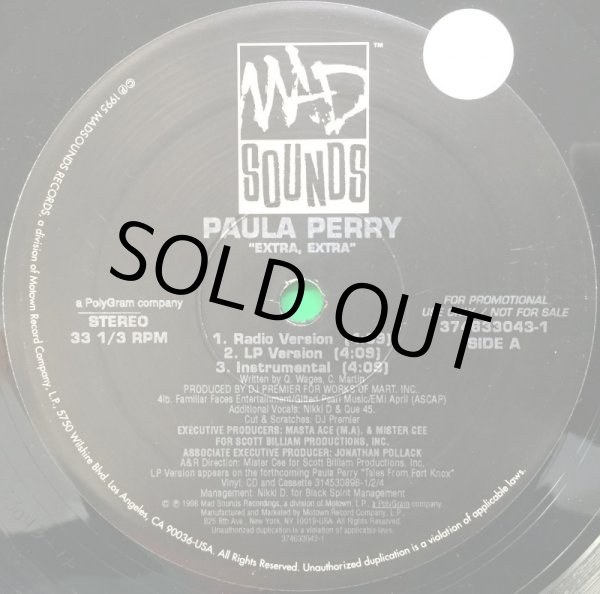 画像2: PAULA PERRY / EXTRA, EXTRA (PROMO) (2)