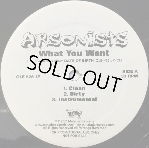 画像2: ARSONISTS / WHAT YOU WANT (2)
