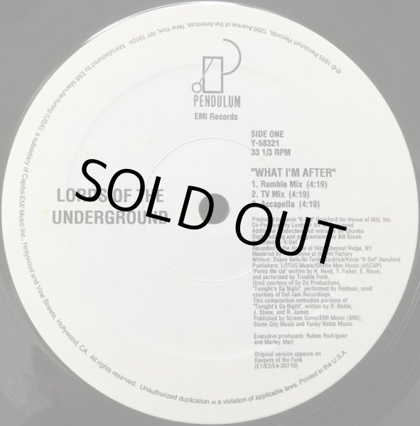 画像2: LORDS OF THE UNDERGROUND / WHAT I'M AFTER (2)