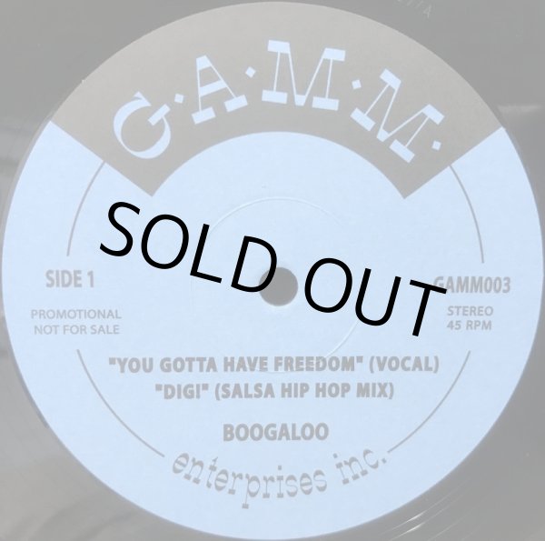 画像1: BOOGALOO / YOU GOTTA HAVE FREEDOM (RE) (1)