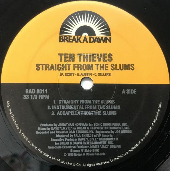 画像1: TEN THIEVES / STRAIGHT FROM THE SLUMS (1) (1)