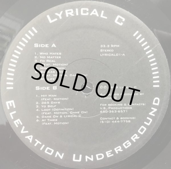 画像1: LYRICAL C / ELEVATION UNDERGROUND (1)