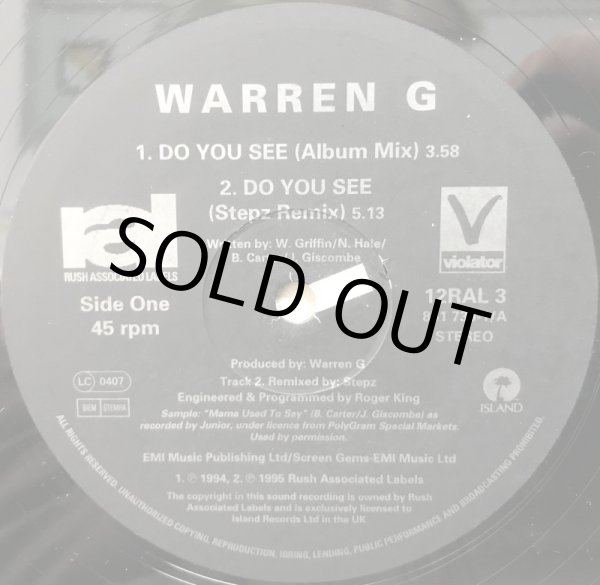 画像2: WARREN G / DO YOU SEE (UK) (2)