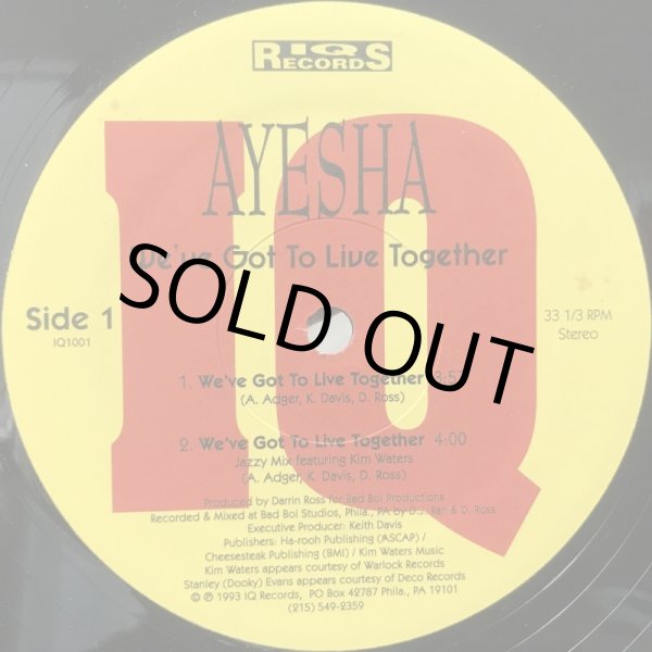 画像1: AYESHA / WE'VE GOT TO LIVE TOGETHER (1)
