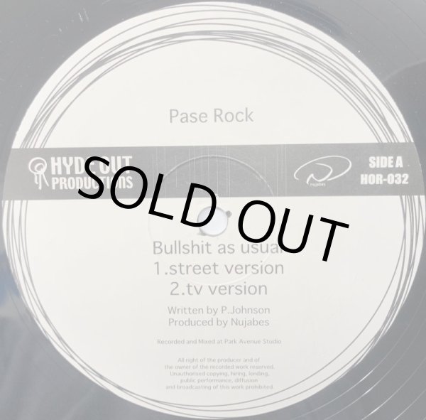 画像1: PASE ROCK / BULLSHIT AS USUAL (PROMO) (1)