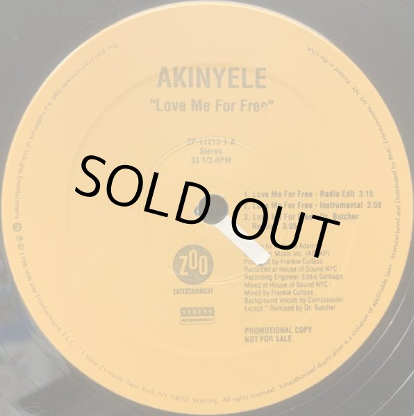 画像1: AKINYELE / LOVE ME FOR FREE (PROMO) (1)