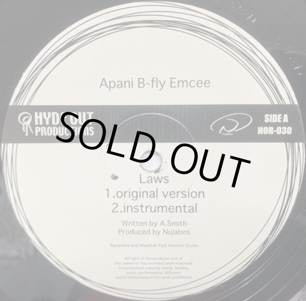 画像1: APANI B-FLY EMCEE / LAWS (PROMO) (1)
