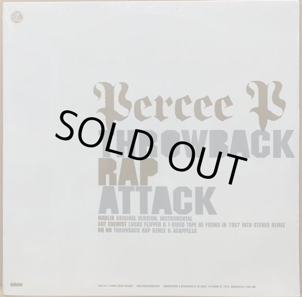 画像1: PERCEE P / THROWBACK RAP ATTACK (SEALED) (1)