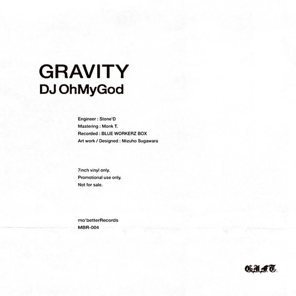 画像2: DJ OhMyGod / GRAVITY【５月１８日発売商品】 (2)
