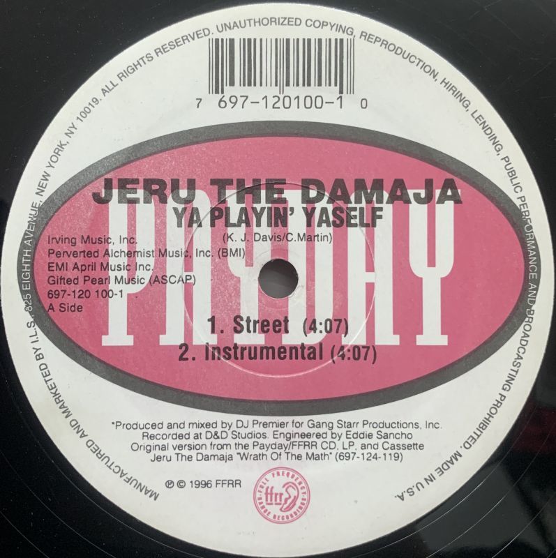 JERU THE DAMAJA / YA PLAYIN' YASELF