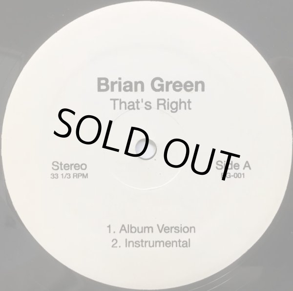 画像1: BRIAN GREEN / THAT'S RIGHT (RE) (1)