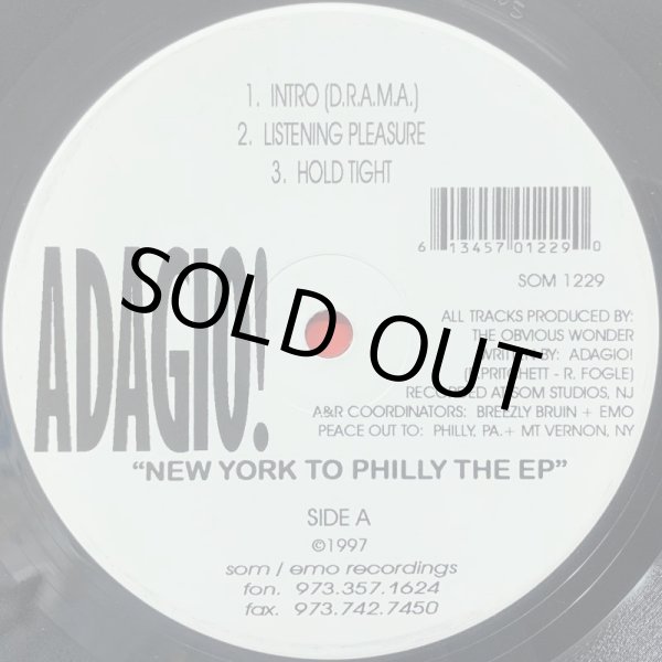 画像1: ADAGIO! / NEW YORK TO PHILLY THE EP (1)