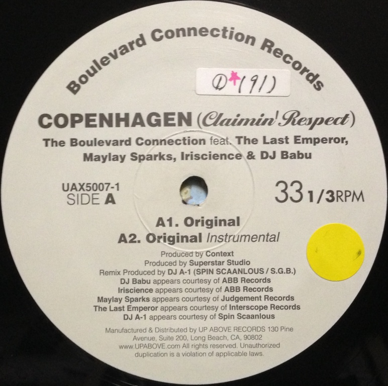 BOULEVARD CONNECTION, THE / COPENHAGEN -CLAIMIN' RESPECT- (RE)