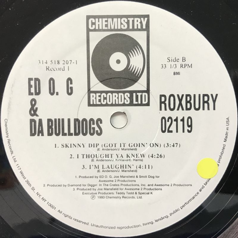 ED O.G DA BULLDOGS / ROXBURY 02119 (RE 2LP) ED O.G DA BULLDOGS / ROXBURY 02119 (RE 2LP)